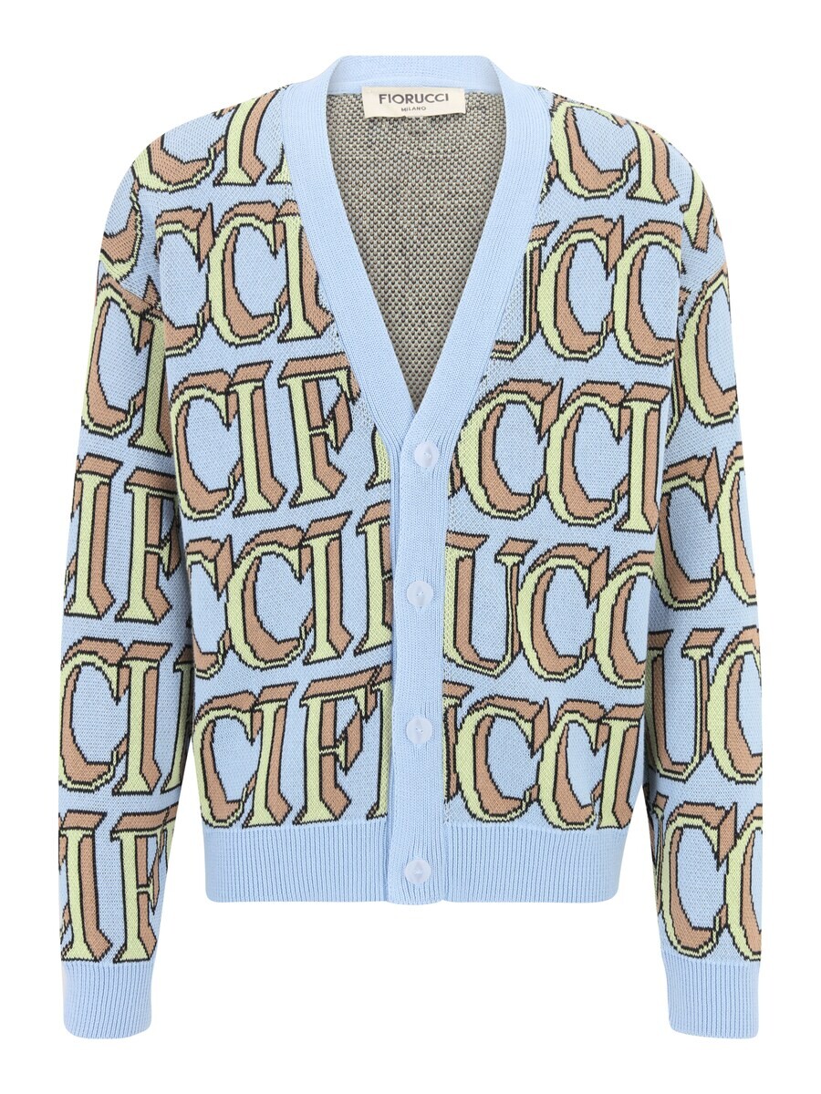 

Вязаный кардиган Fiorucci Knit Cardigan, светло-синий