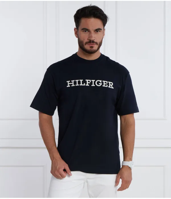 Футболка с монотипной вышивкой Relaxed fit Tommy Hilfiger, синий — фото 3
