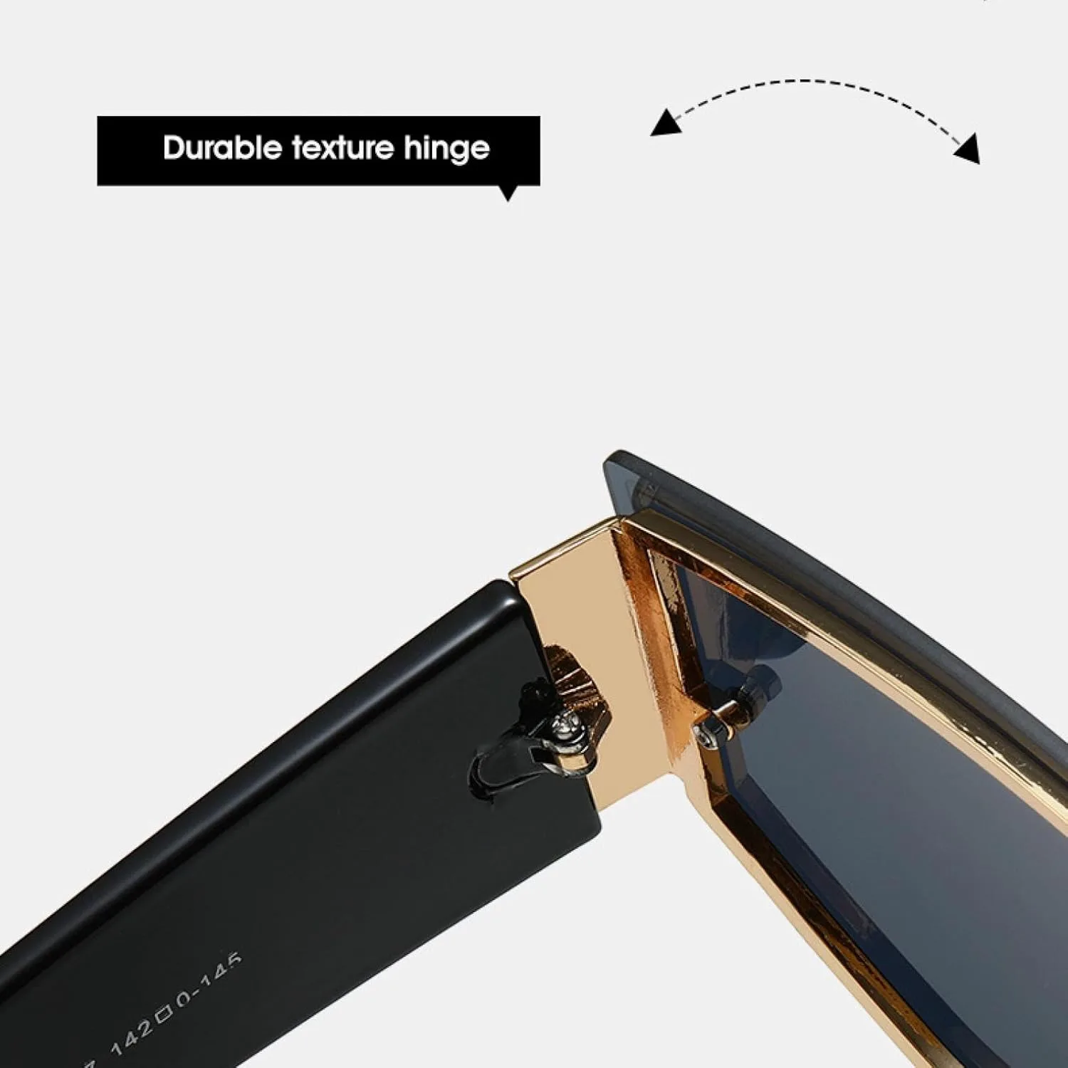 

Солнцезащитные очки без оправы большого размера для женщин и мужчин. Женские солнцезащитные очки без оправы с защитой от УФ-излучения UV400 HHZZYVY, Gold-gray