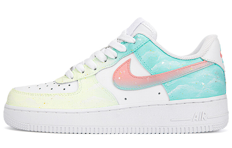 

Кроссовки Nike Air Force 1 Skateboard Shoes Women's Low-Top White Yellow/Green/Pink