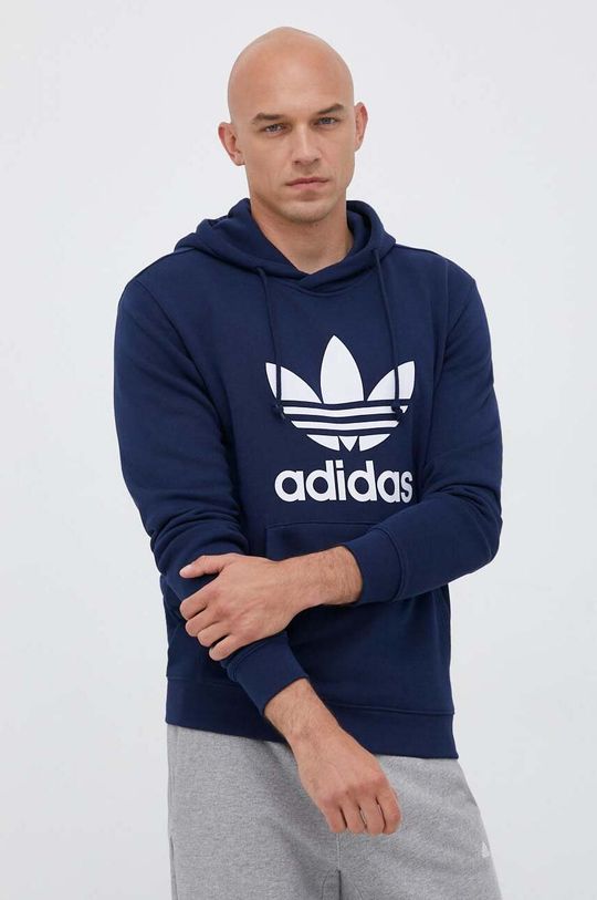 

Хлопковая толстовка adidas Originals, темно-синий