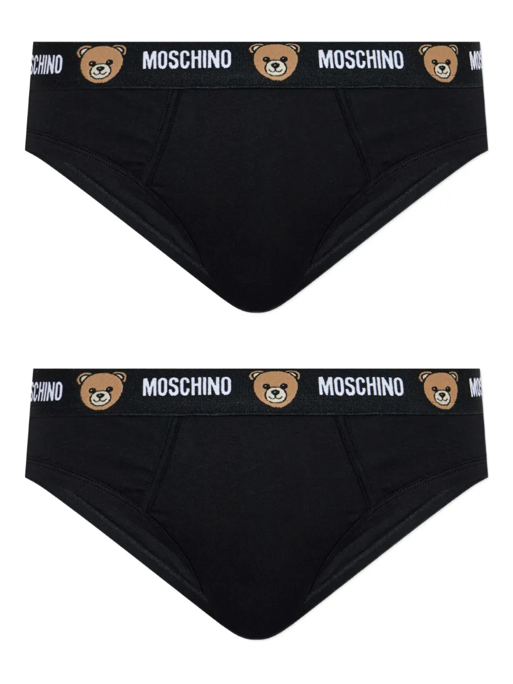 

Трусы с логотипом на поясе (набор из двух штук) Moschino, черный