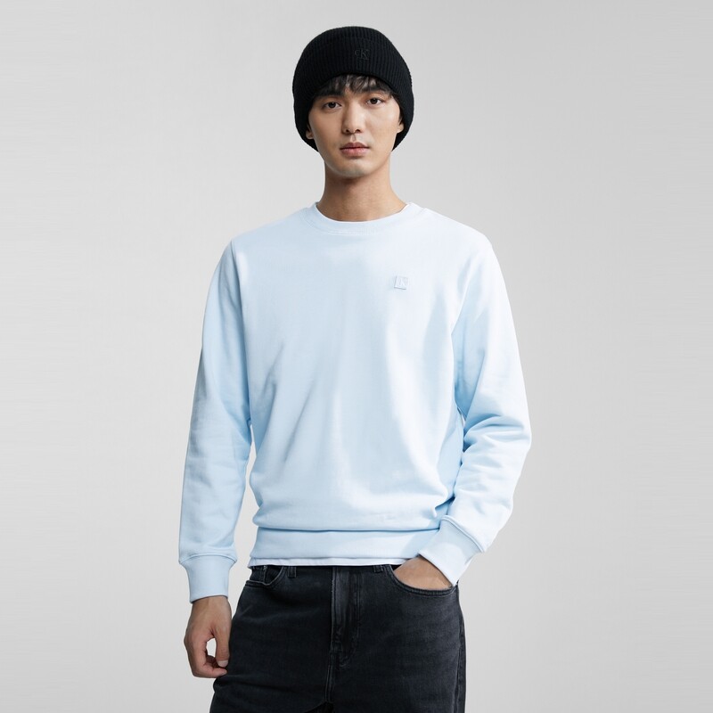 

Толстовка мужская Calvin Klein Jeans с круглым вырезом и вышивкой, серый / зеленый