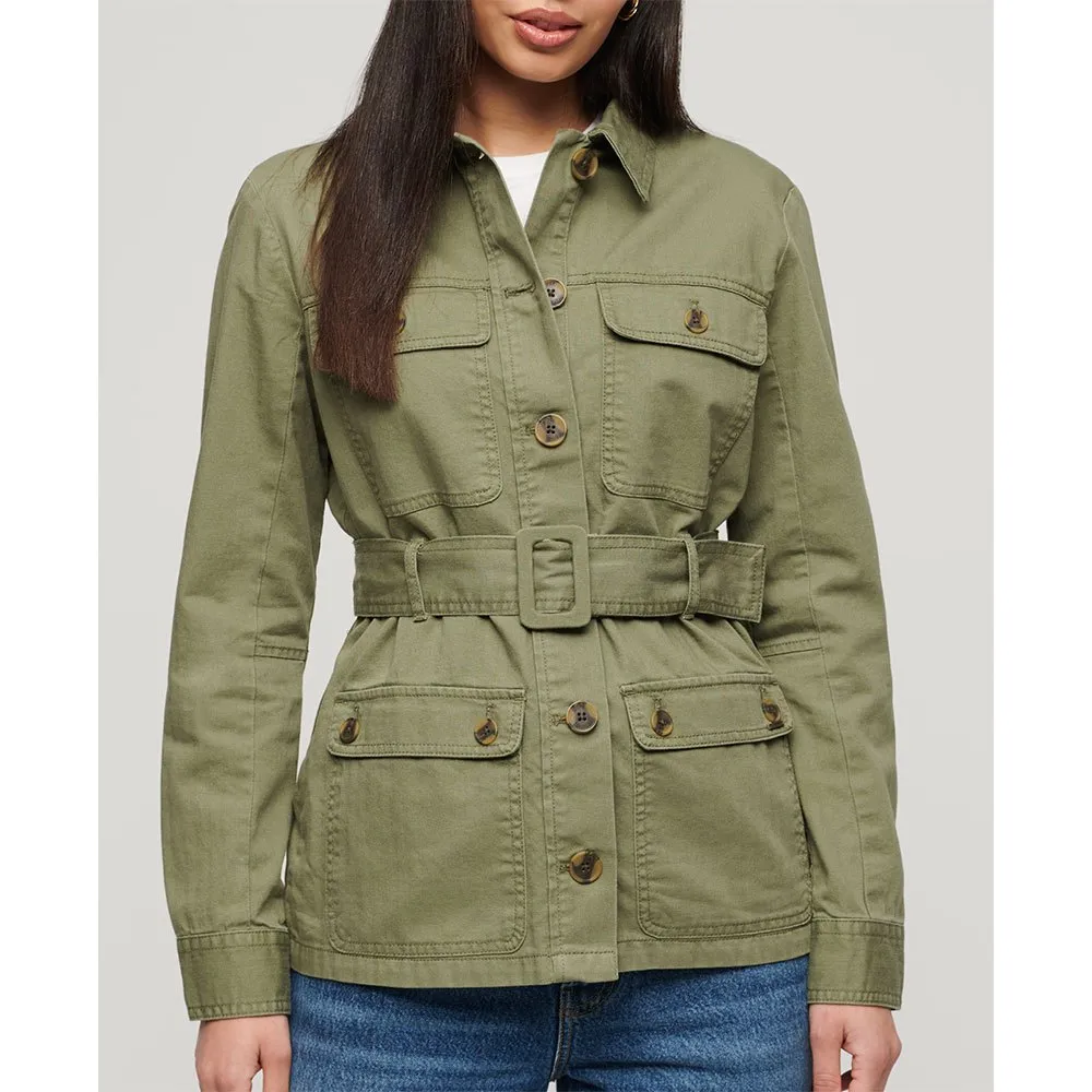 

Куртка Superdry Belted Safari, зеленый