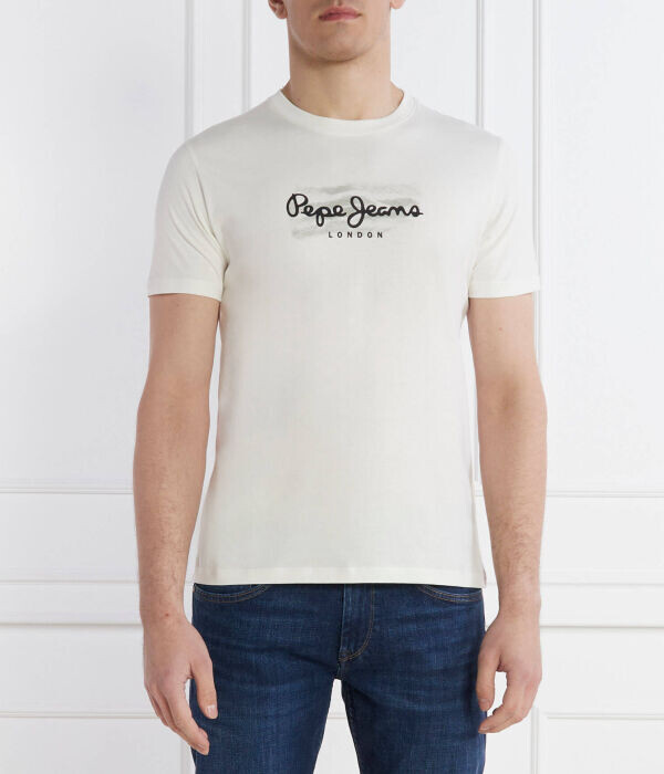 

Футболка Pepe Jeans London Castle Regular Fit, экрю