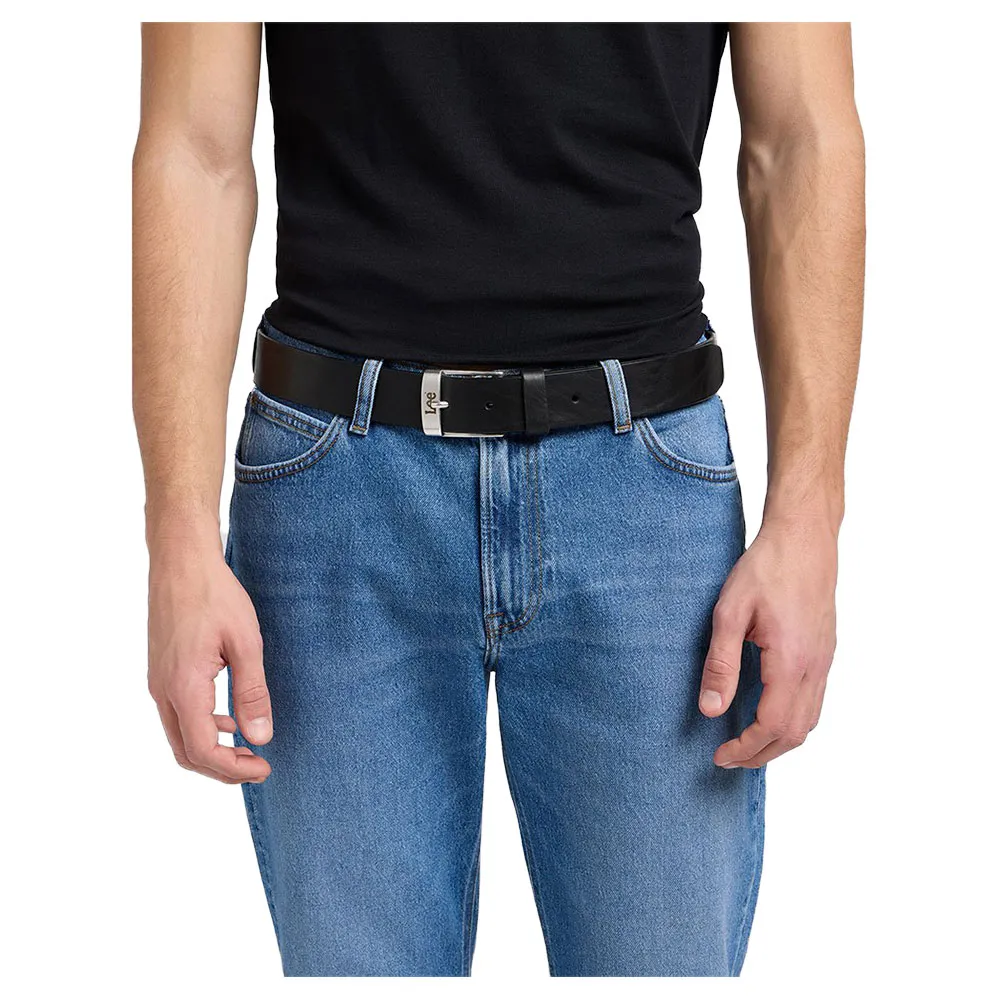 

Ремень Lee Leather Logo Buckle, черный