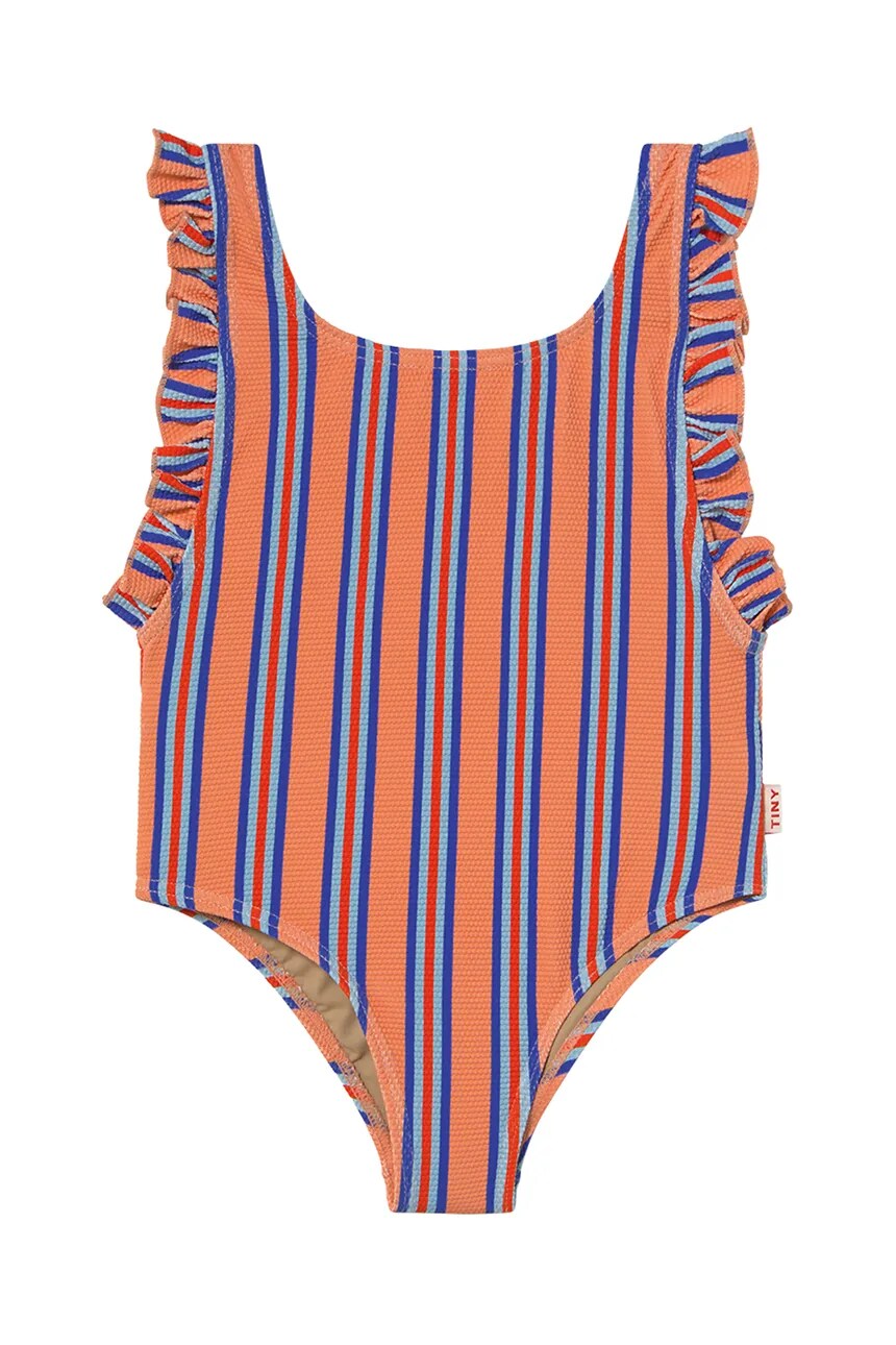 

Цельный купальник для детей STRIPES SWIMSUIT Tinycottons, оранжевый