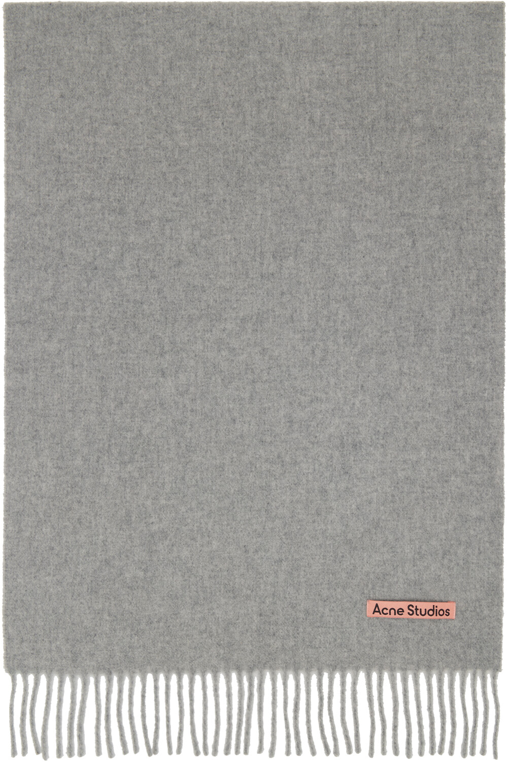 

Узкий шарф из серой шерсти с бахромой Acne Studios, Light grey melange