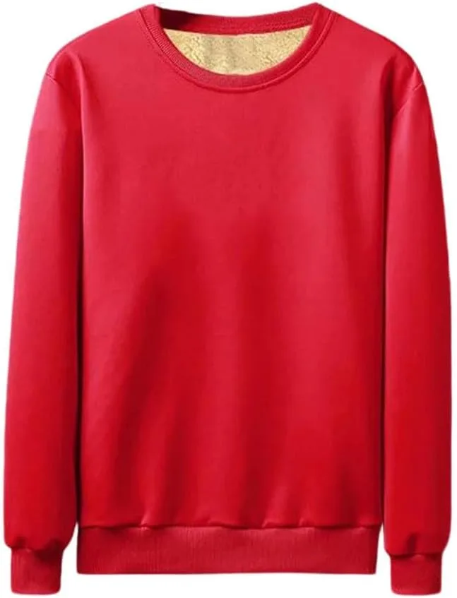 

Мужской флисовый пуловер теплый толстый мягкий свитер с круглым вырезом