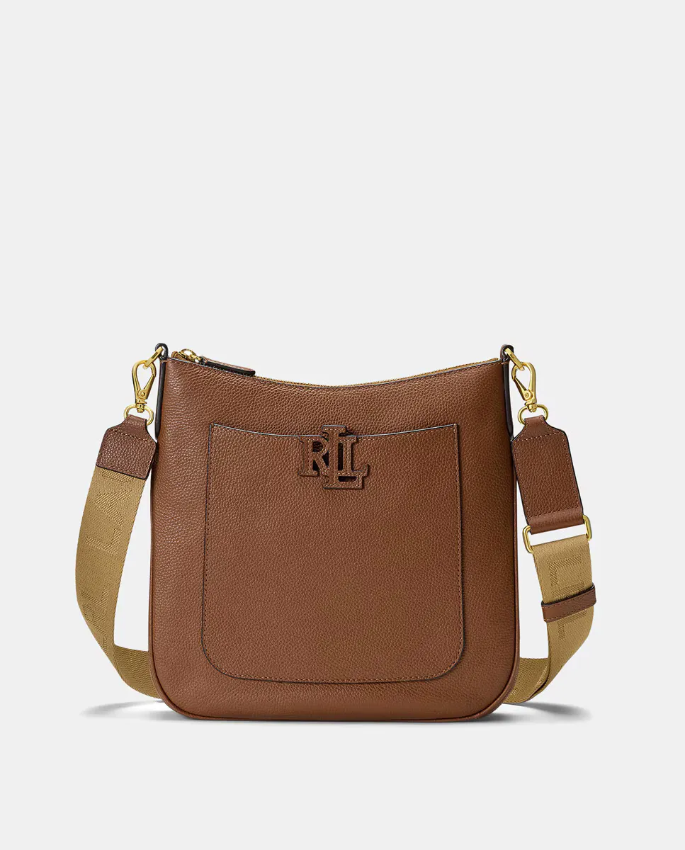 

Женская сумка через плечо Cameryn из зернистой кожи Lauren Ralph Lauren, коричневый