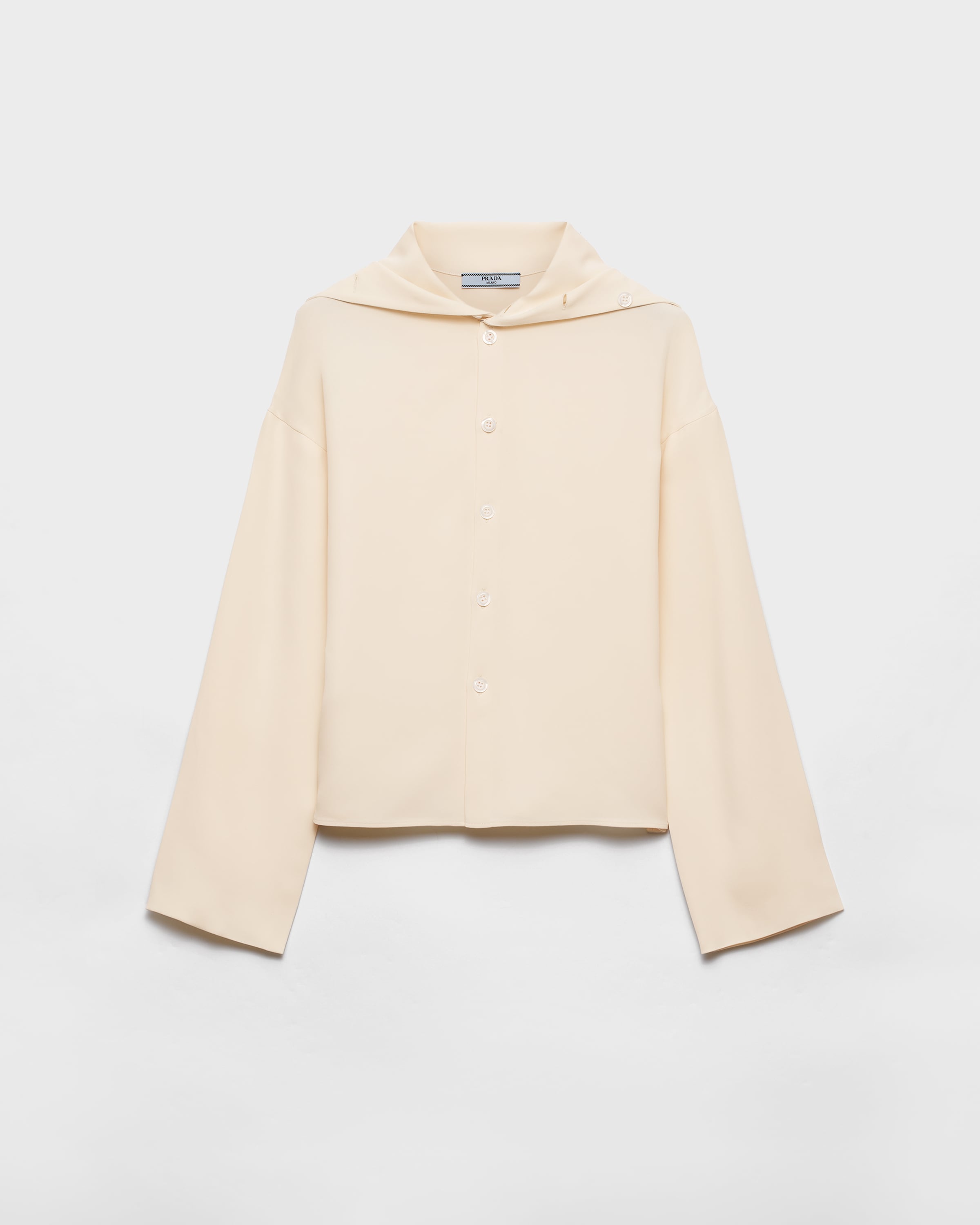 

Рубашка из шелкового поплина Prada, белый