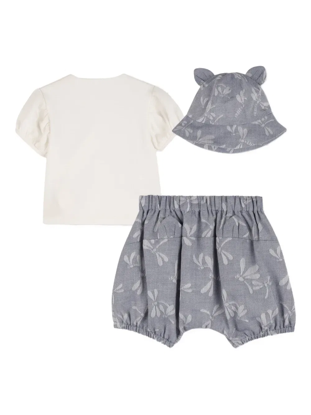 Комплект из трех комбинезонов с принтом Kenzo Kids, серый — фото 2