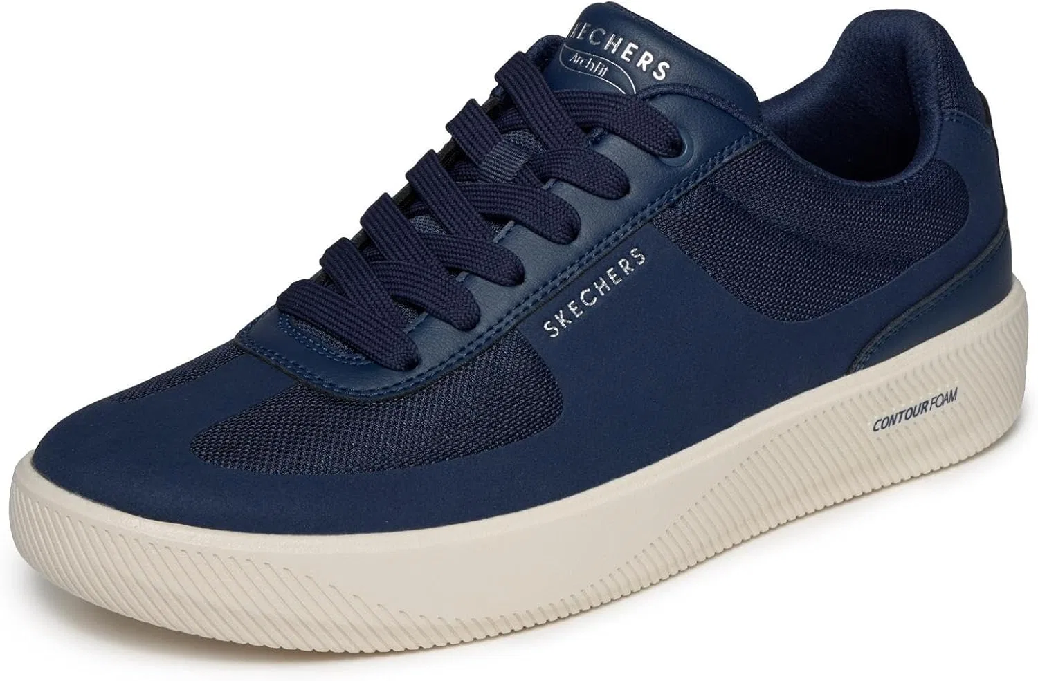 Мужские кроссовки Skechers Arch Fit Court Break Comodo Comfort, Navy Microfiber Duraleather