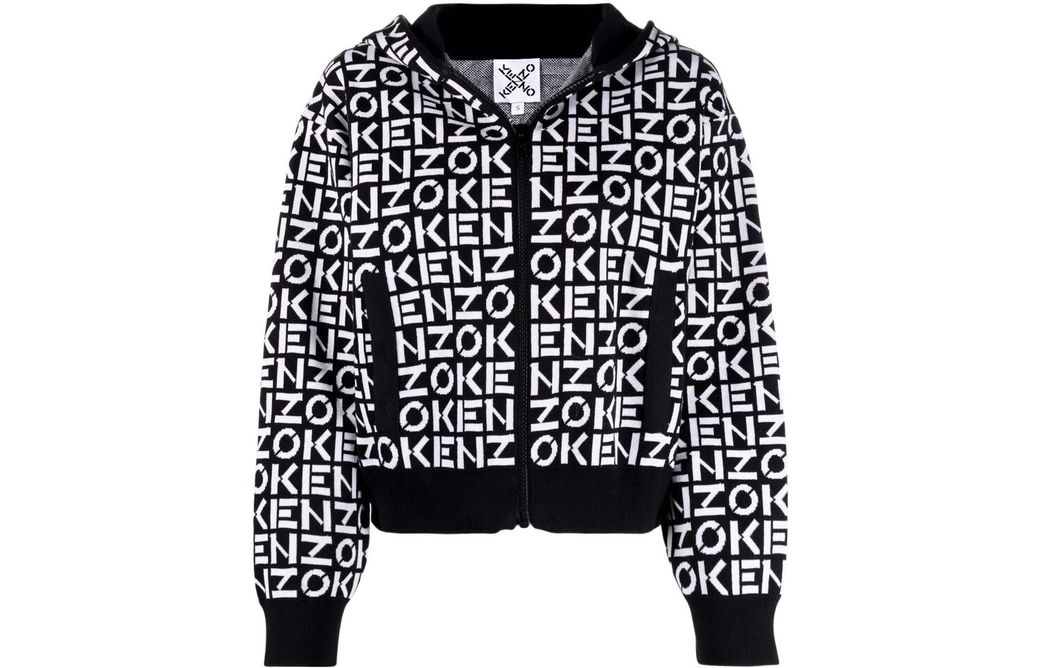 

Куртка женская Kenzo на молнии, черный / белый