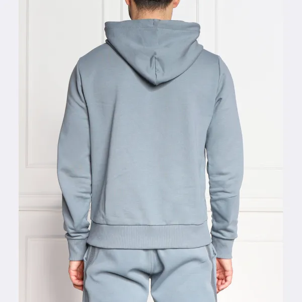 Толстовка обычного кроя в полоску с логотипом Calvin Klein, синий — фото 3