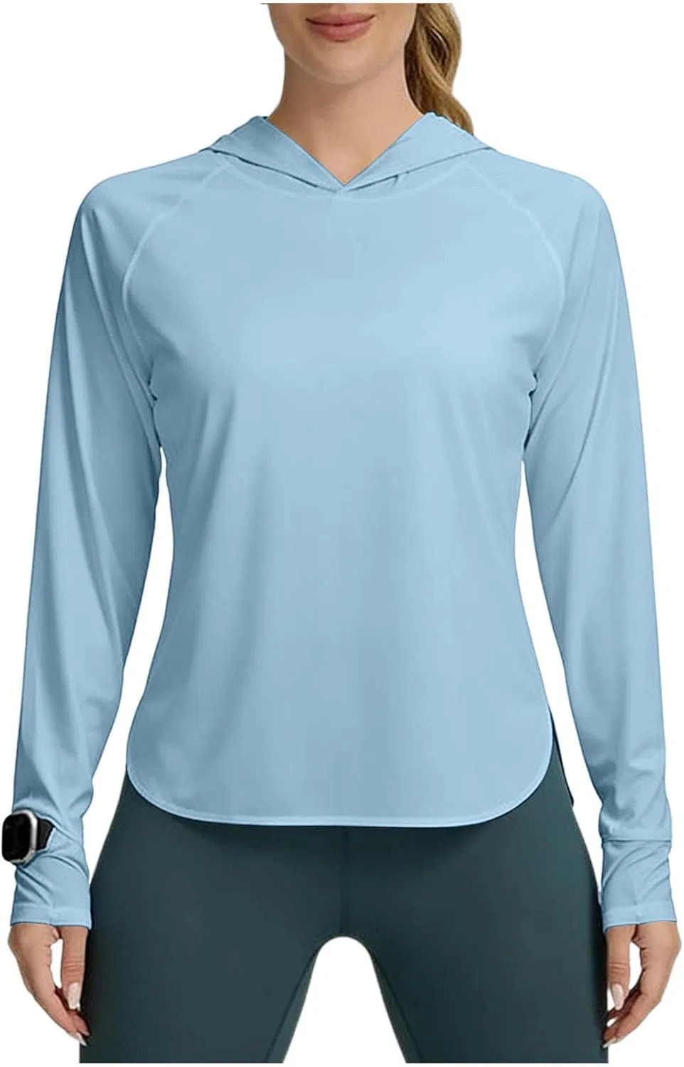 Женская худи с защитой UPF 50+ Light Blue — фото 3