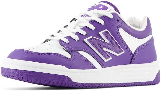 

Детские кроссовки New Balance 480 V1 на шнуровке (унисекс), белый/фиолетовый