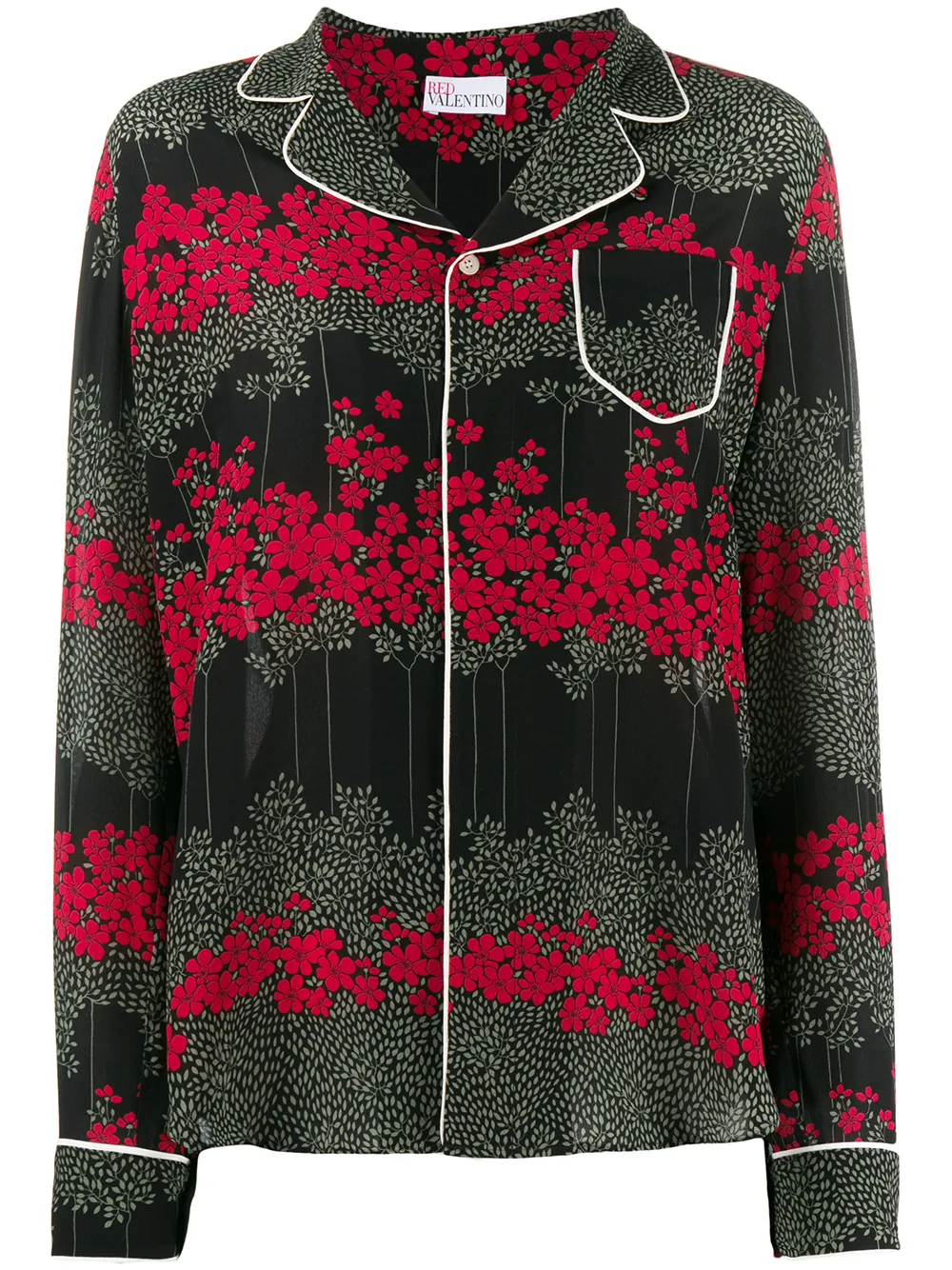 

Рубашка с принтом Dreaming Peony RED Valentino, черный