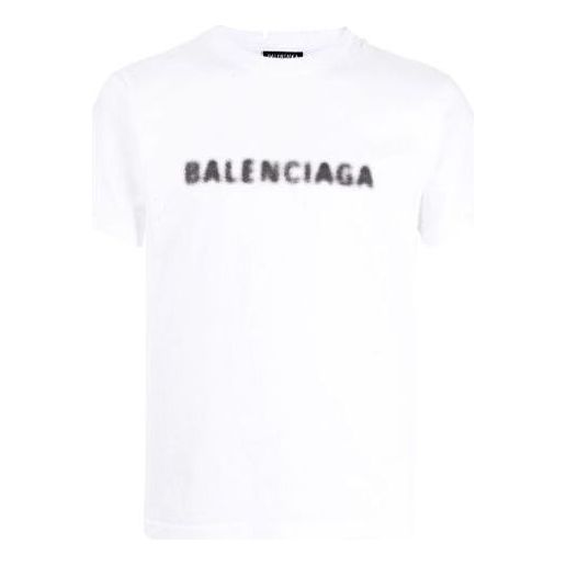 

Футболка Balenciaga Blurred Logo T-Shirt 'White Black', белый