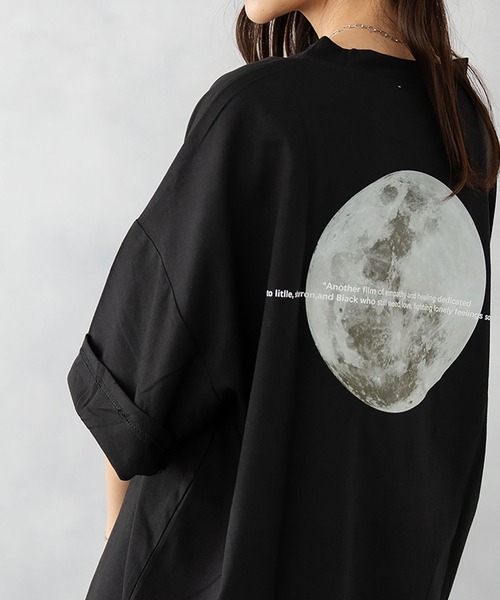 

Футболка оверсайз с принтом «Полнолуние» NinaetLina, черный