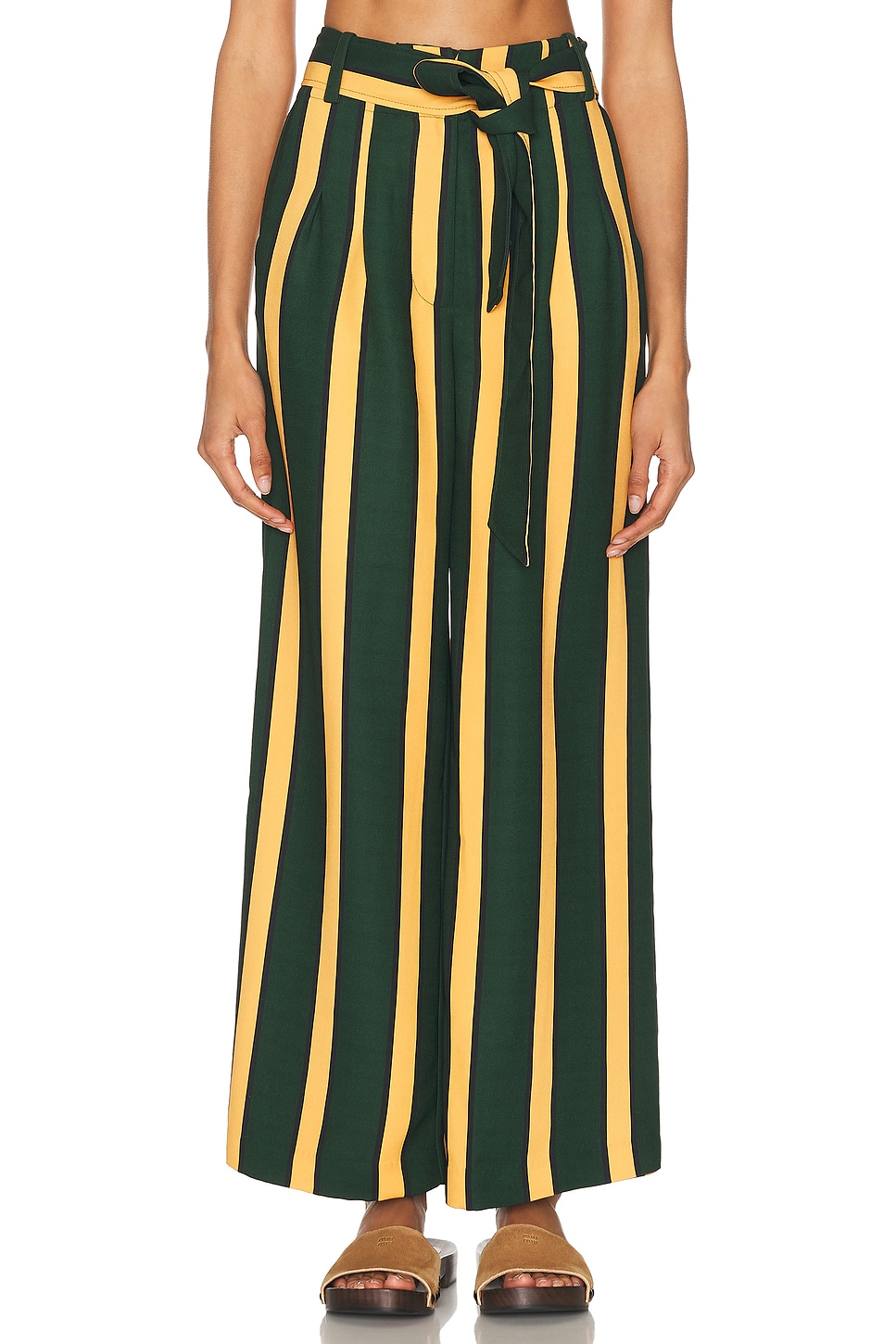 

Alto Crepe Штаны Simonmiller, Fern & Mustard Stripe