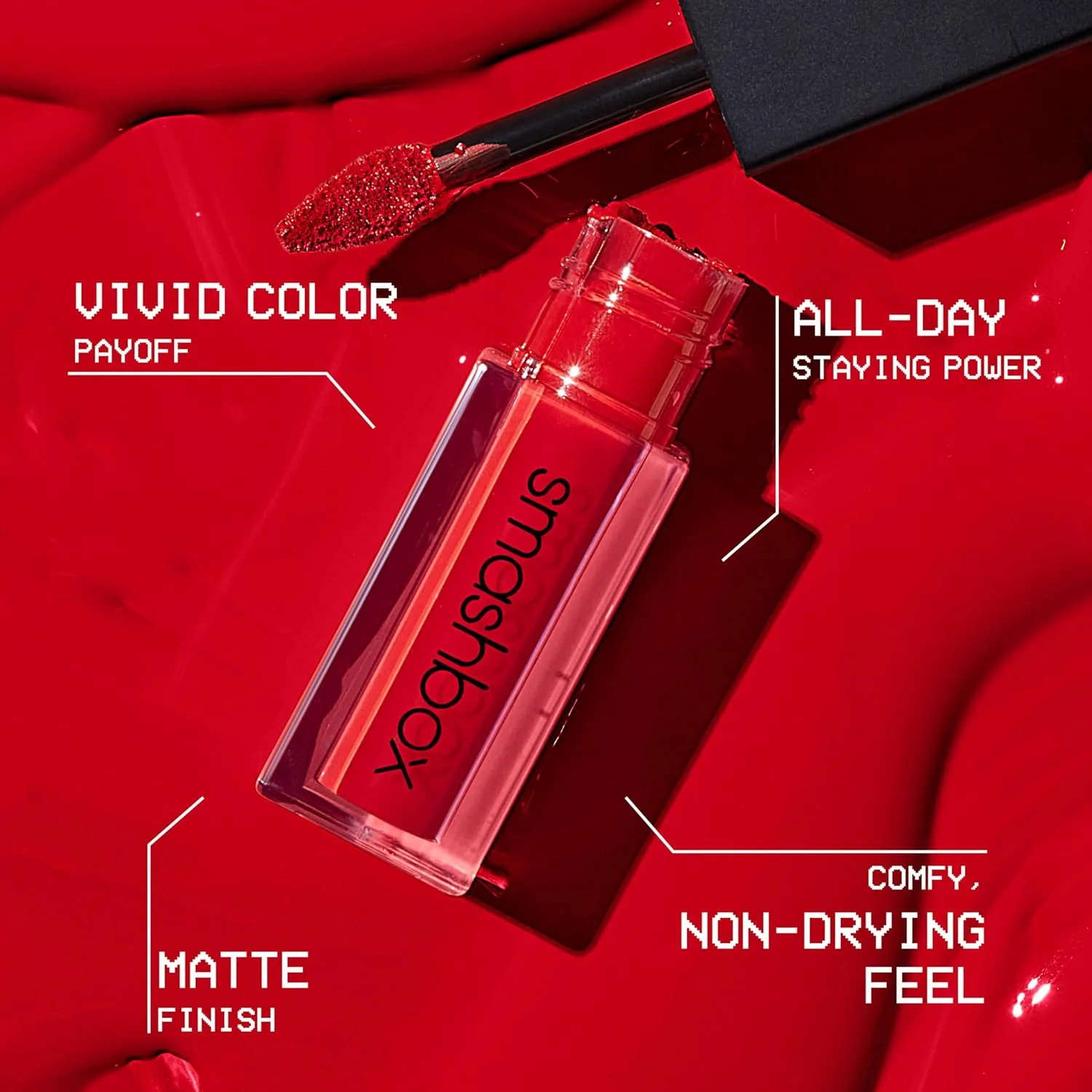 Жидкая матовая помада Smashbox Always On Longwear | Стойкая, водостойкая и не сушит губы., 08 - Dream Huge (Cool Pink) — фото 4
