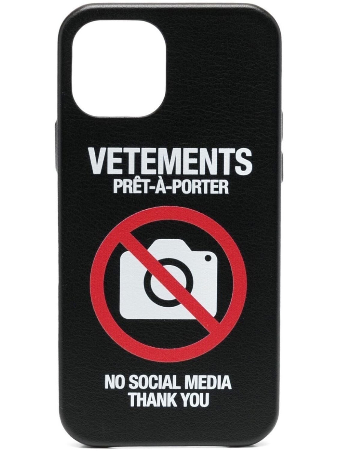 

VETEMENTS чехол No Social Media для iPhone 12 Pro, черный