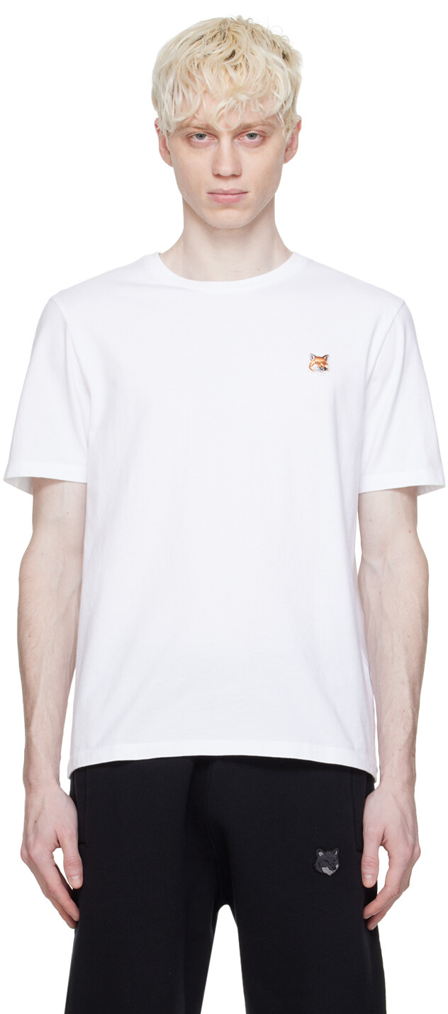 

Футболка с головой белой лисы Maison Kitsune, цвет White