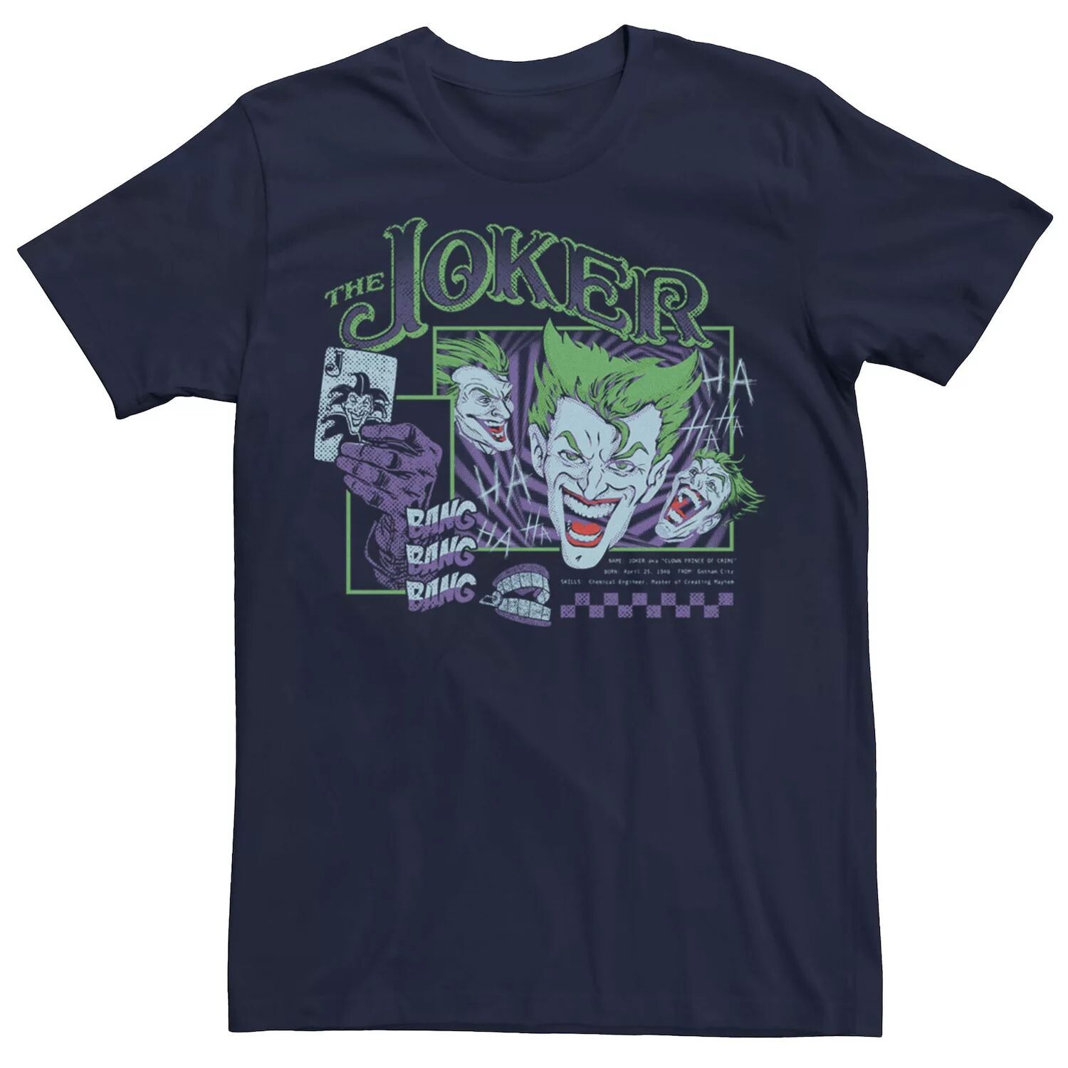 

Мужская винтажная футболка с коллажем «Бэтмен Джокер» DC Comics