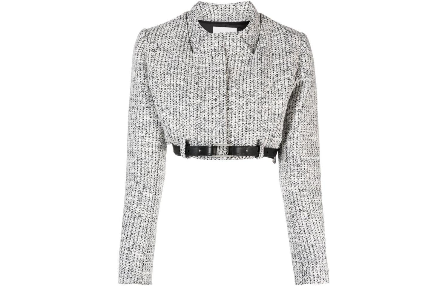 

COPERNI Короткий твидовый жакет с эффектом обманки, Gray