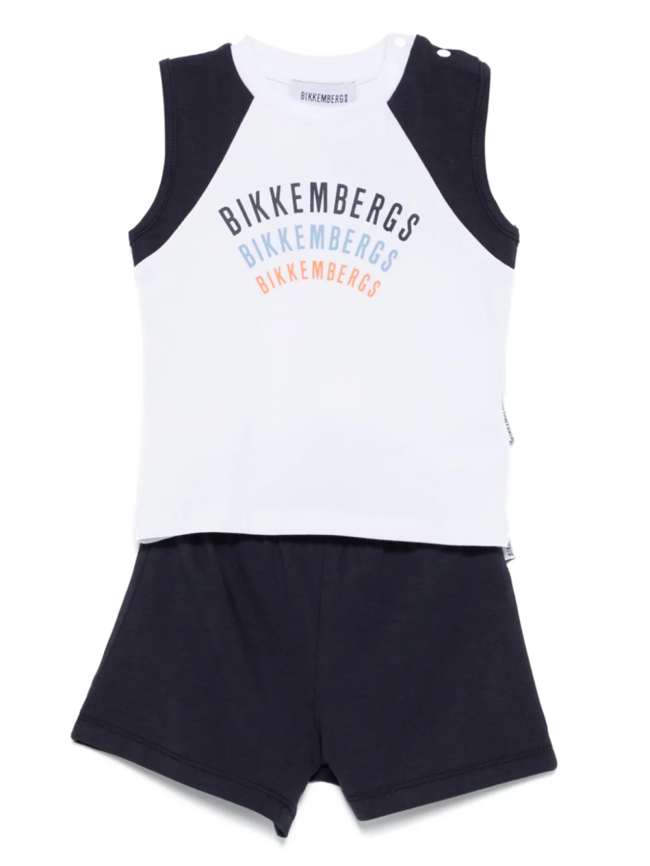 

Комплект из майки и шорт с логотипом BIKKEMBERGS KIDS, белый