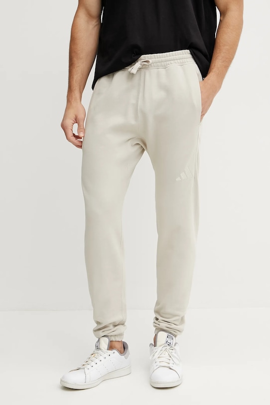 

Хлопковые спортивные брюки All SZN Adidas, бежевый