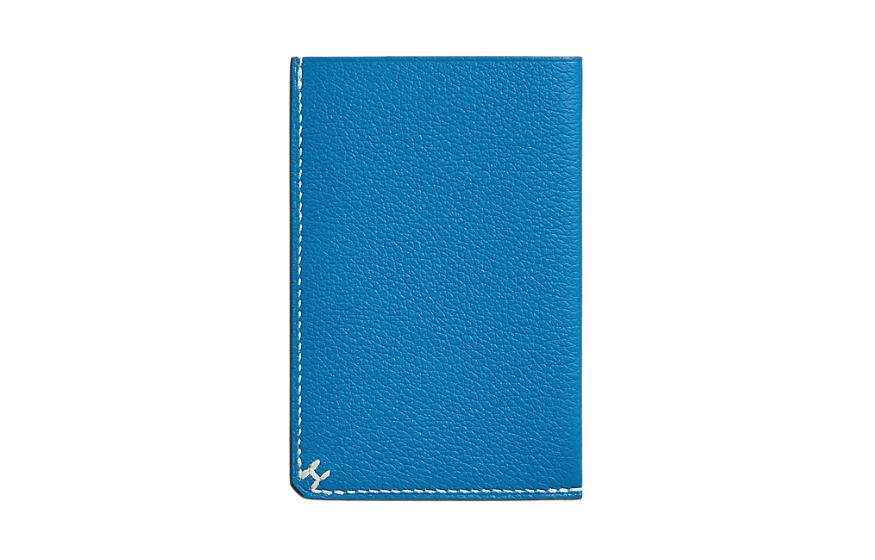 

HERMES Кожаный кошелек для карт унисекс, B3 Bleu Zanzibar Tanzanian Blue