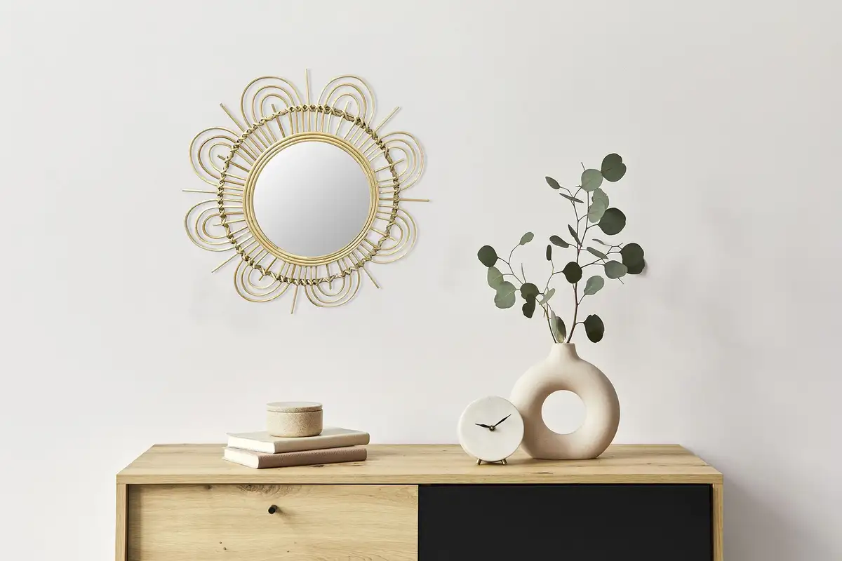 

Настенное зеркало Kayoom "Rattan Mirror Aina 325", (1 шт.) 51х51 см, Ø 51 см, цвет natur