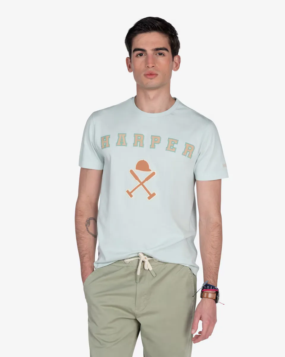 

Мужская футболка с коротким рукавом и рисунком спереди Harper & Neyer, бирюзовый
