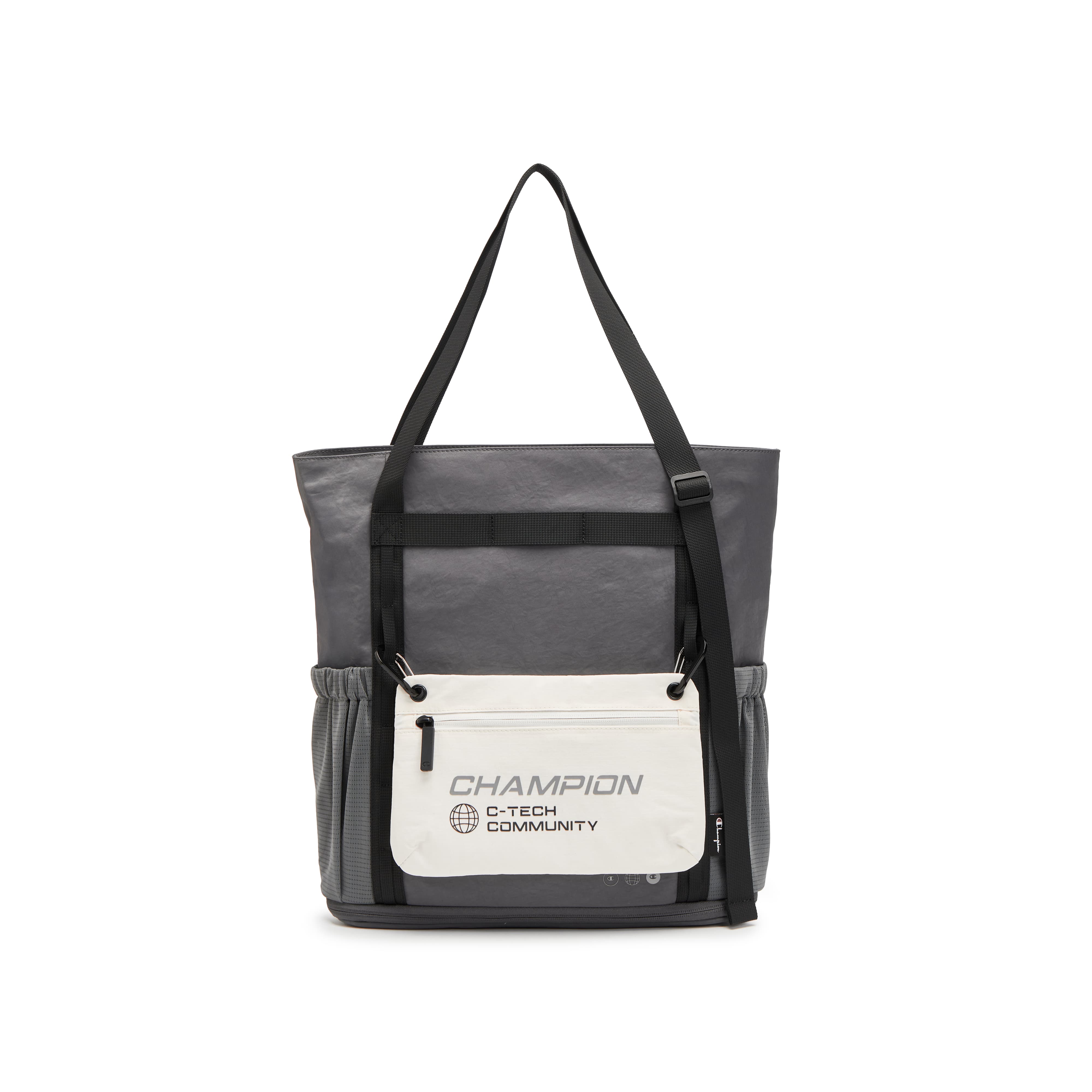 

Champion Тканевая наплечная сумка унисекс светло-бежевая и молочно-белая/дымчато-серая и дымчато-серая и молочно-белая, Light Bone & Milk White & Smoke Gray