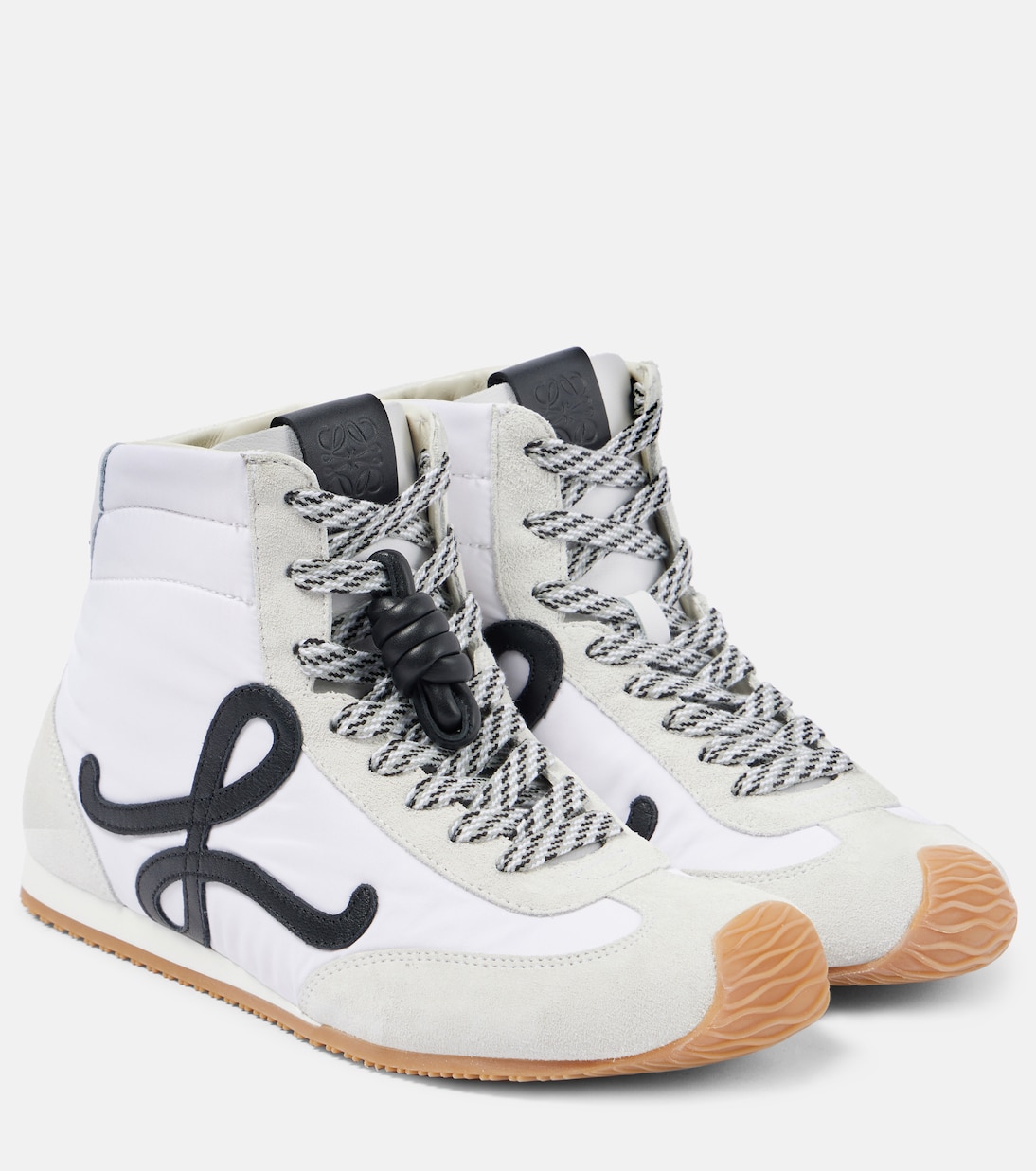 Балетные кроссовки Runner 2.0 на высокой платформе Loewe, White/Black