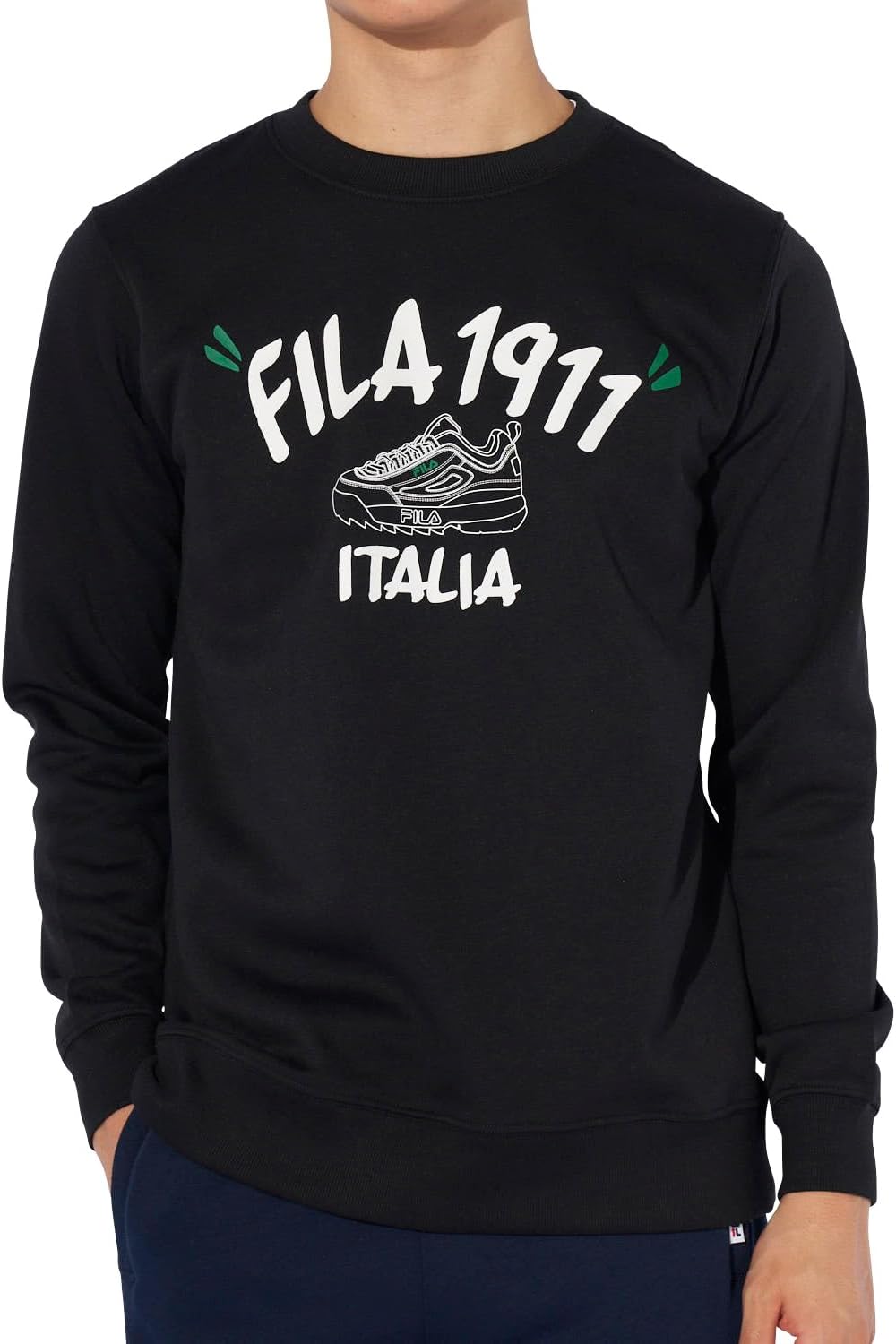 

Толстовка FILA Sweat с рисунком и логотипом спереди, мужская, черный