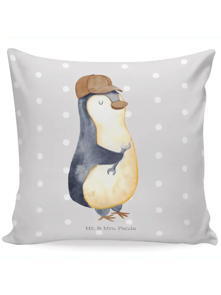 

Подушка Mr & Mrs Panda 40x40 Wenn Papa es nicht reparieren kann, пастельно-серый