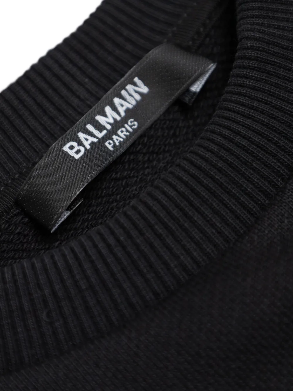 Футболка с логотипом и золотыми пуговицами Balmain Kids, черный — фото 3