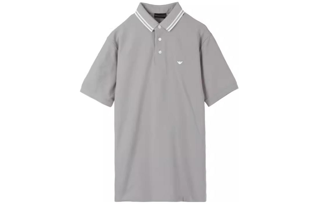 

Поло мужское серое SS23 EMPORIO ARMANI, серый