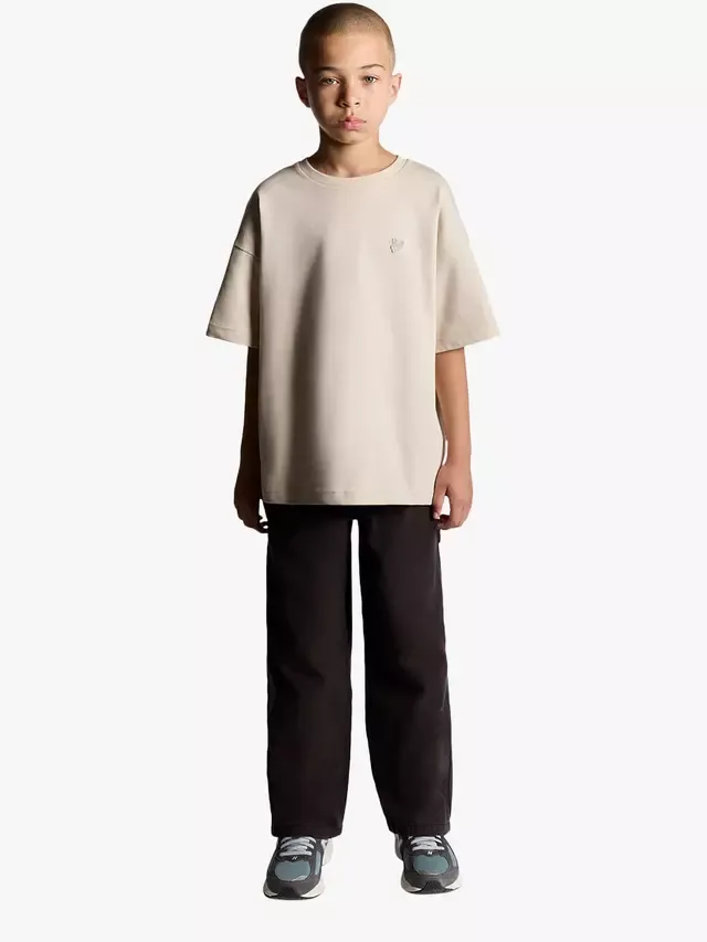 Детская футболка из плотного хлопка Lyle & Scott, Beige — фото 2