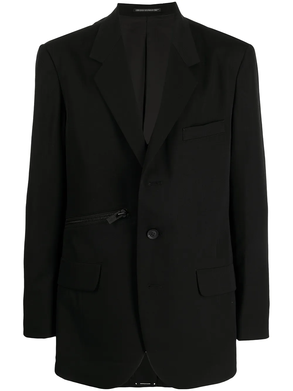 

Пиджак с молнией Yohji Yamamoto, черный