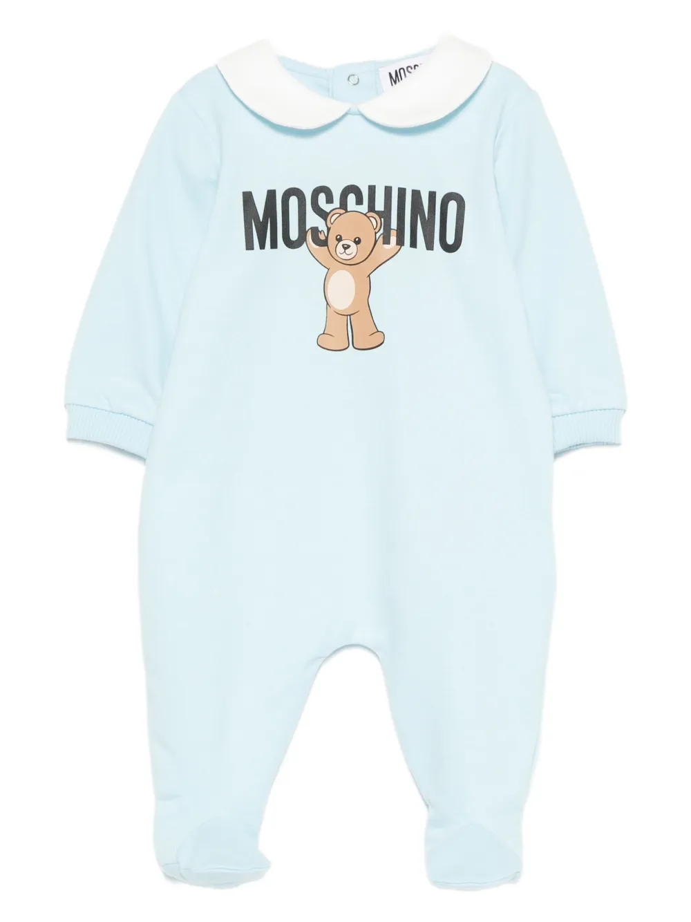 

Комбинезон с воротником Питер Пэн с принтом Тедди Moschino Kids, синий