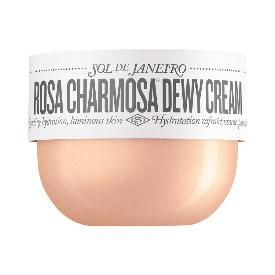 

Крем для тела Rosa Charmosa Dewy с розовой водой и кристаллическими пептидами Sol de Janeiro, 8 oz/240 mL