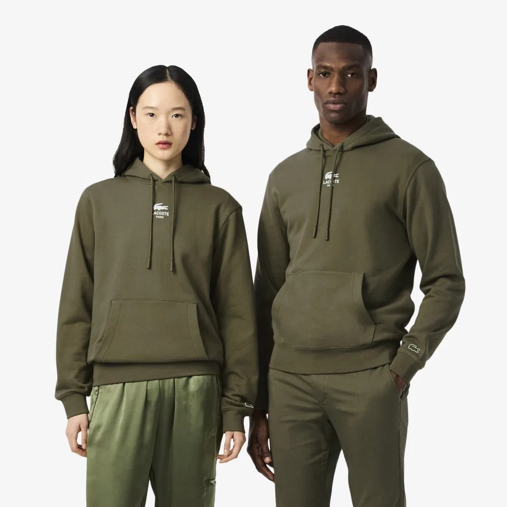 Мужское худи Soft Branding цвета хаки от Lacoste