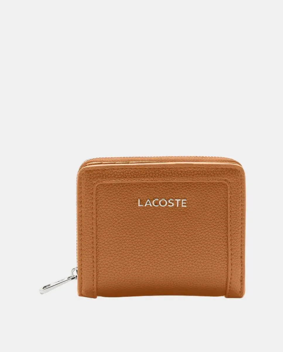 

Компактный кошелек на молнии Lacoste, коричневый