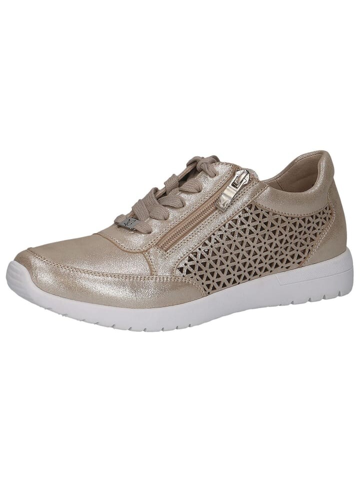 

Кроссовки на шнуровке Caprice, цвет taupe metallic