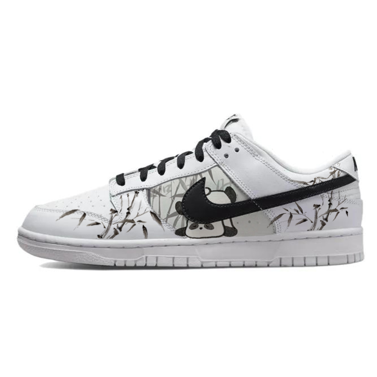 

Nike Легкие нескользящие низкие кроссовки для скейтбординга Dunk, мужские, белые, черные