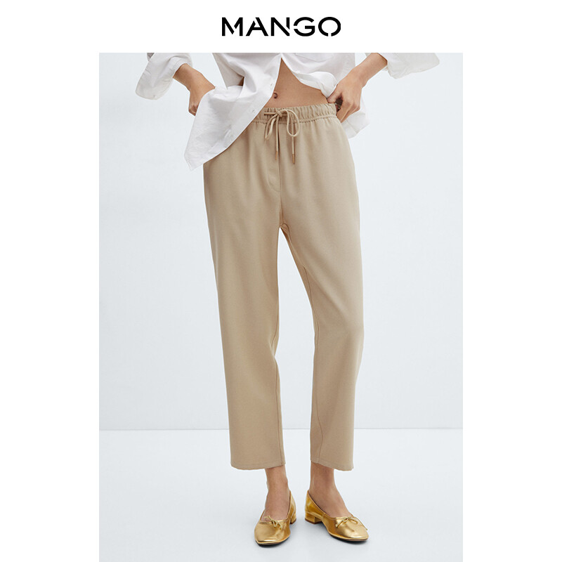 

Женские брюки Mango в спортивном стиле, бежевый